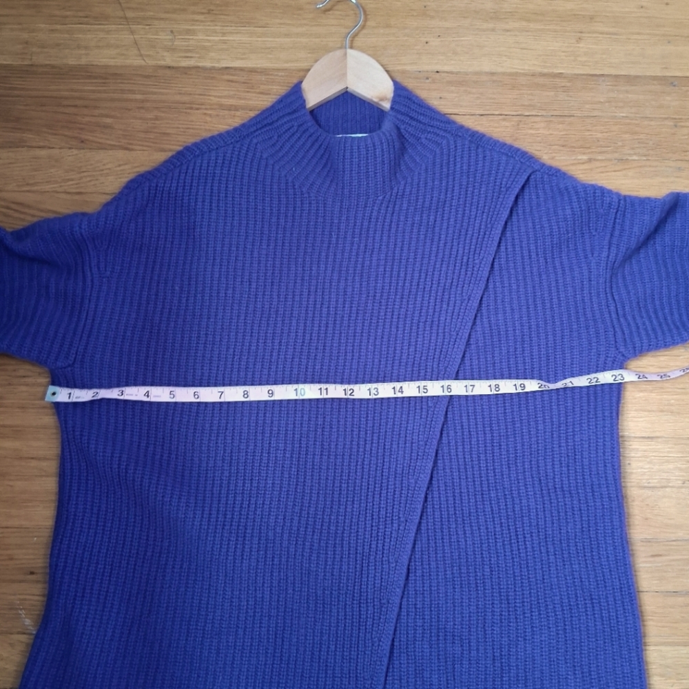 Athleta Azalea Merino Wool Cashmere Sweater Nobel Purple Sweater Size Large - Picture 11 of 12